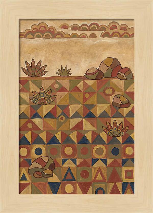 Tundra Landscape In Folk Style