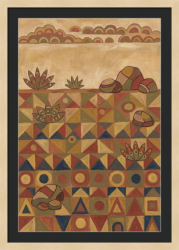 Tundra Landscape In Folk Style