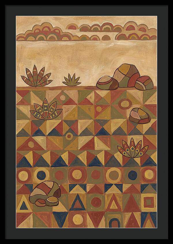 Tundra Landscape In Folk Style