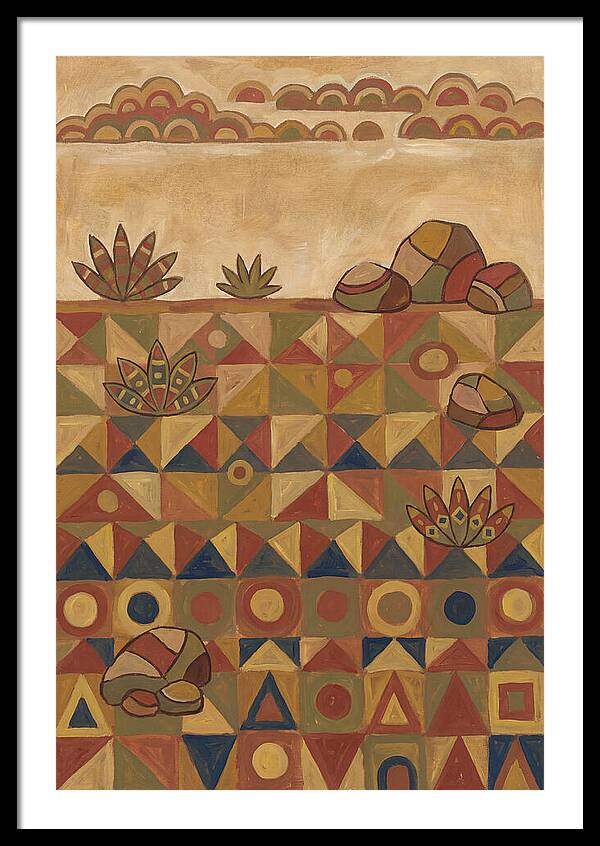 Tundra Landscape In Folk Style