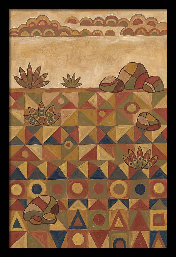 Tundra Landscape In Folk Style