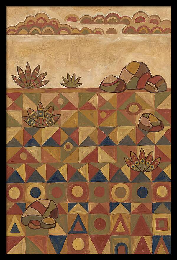 Tundra Landscape In Folk Style