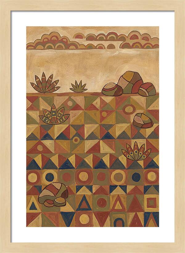 Tundra Landscape In Folk Style
