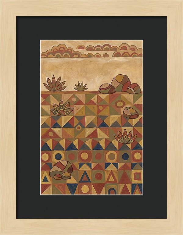 Tundra Landscape In Folk Style