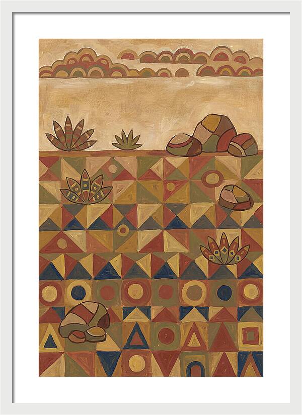 Tundra Landscape In Folk Style
