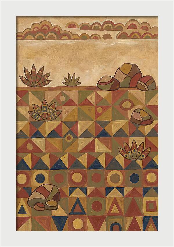 Tundra Landscape In Folk Style