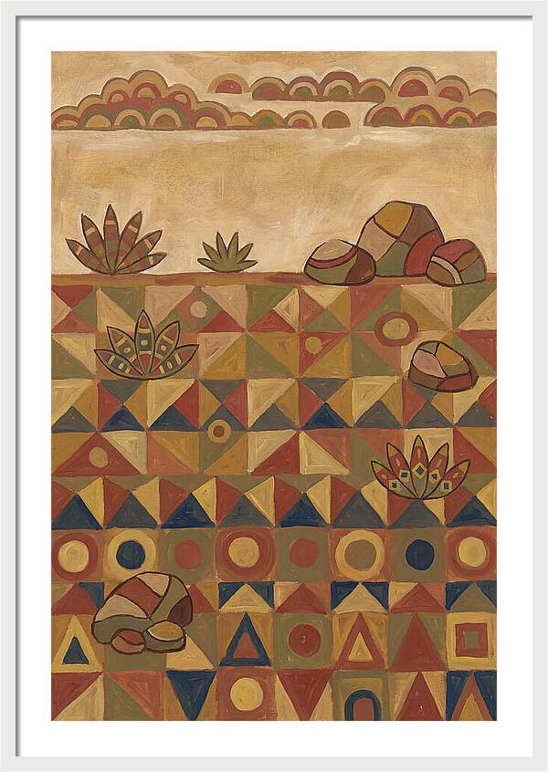 Tundra Landscape In Folk Style