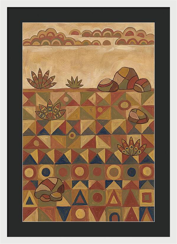 Tundra Landscape In Folk Style