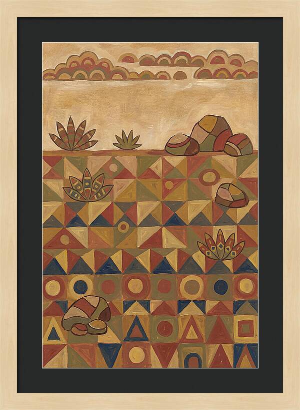 Tundra Landscape In Folk Style