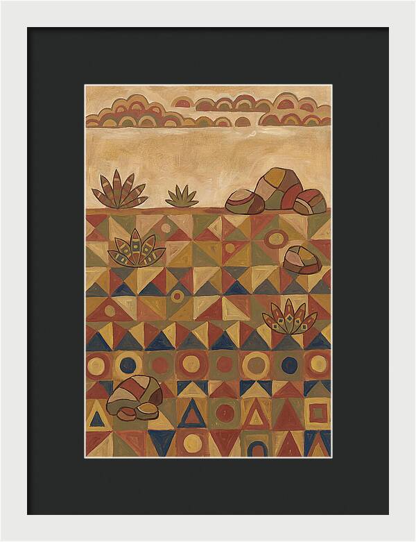 Tundra Landscape In Folk Style