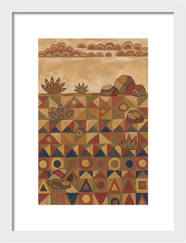 Tundra Landscape In Folk Style