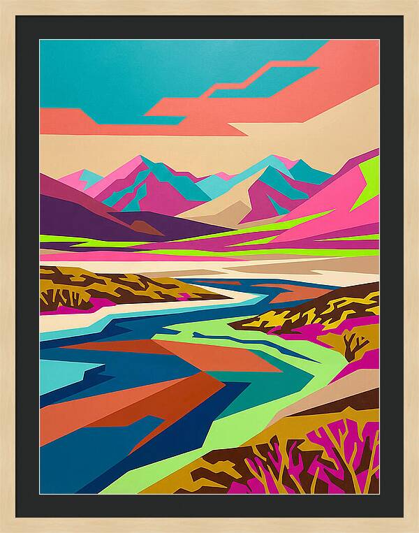 Tundra Landscape In Vibrant Colors