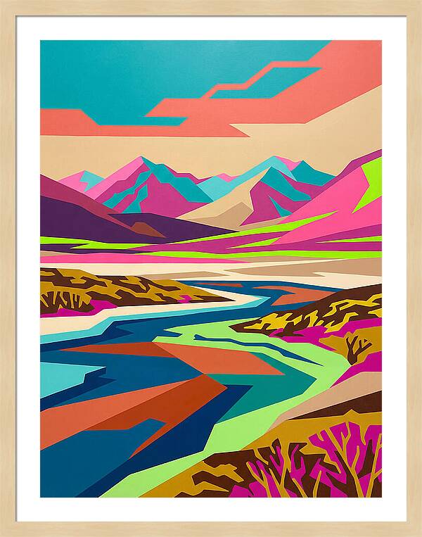 Tundra Landscape In Vibrant Colors