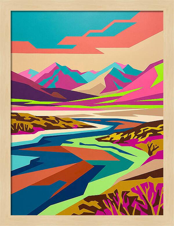 Tundra Landscape In Vibrant Colors
