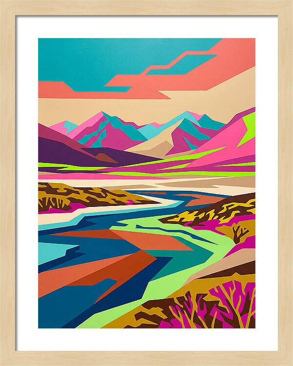 Tundra Landscape In Vibrant Colors