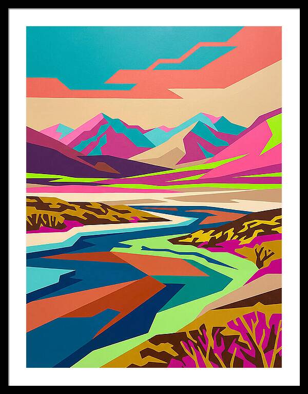 Tundra Landscape In Vibrant Colors