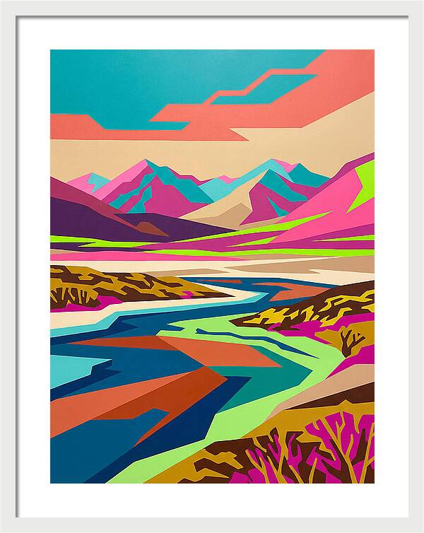 Tundra Landscape In Vibrant Colors