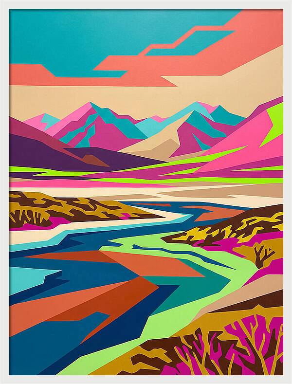 Tundra Landscape In Vibrant Colors