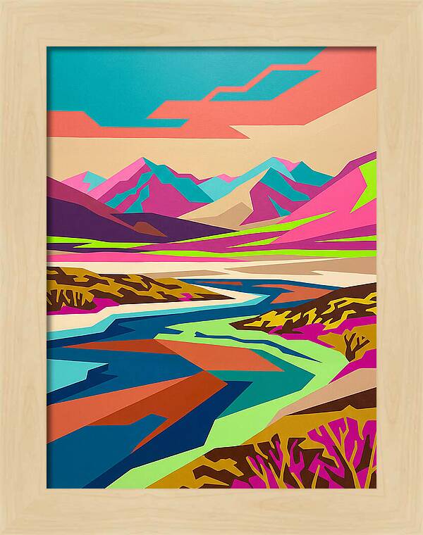 Tundra Landscape In Vibrant Colors