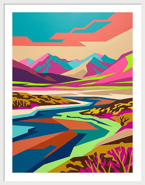 Tundra Landscape In Vibrant Colors