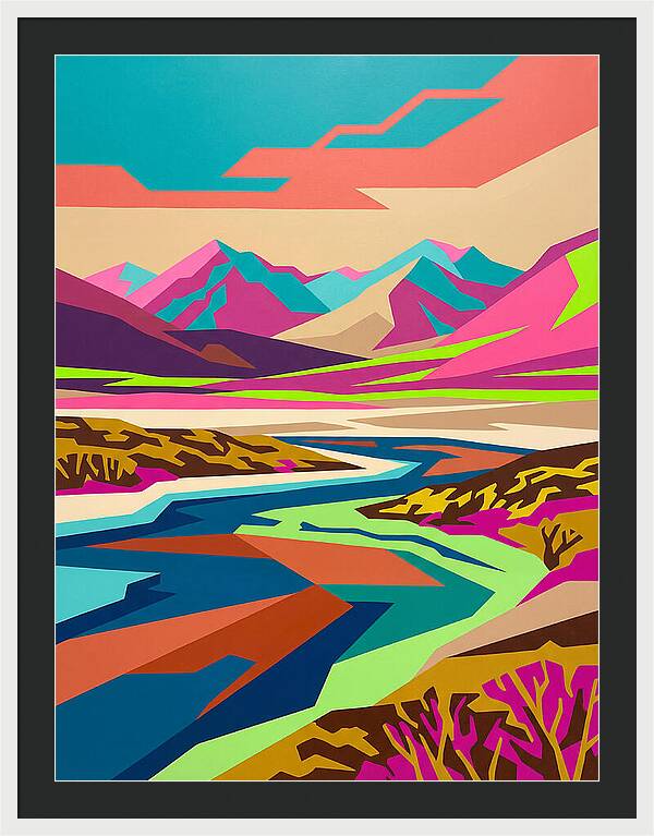 Tundra Landscape In Vibrant Colors