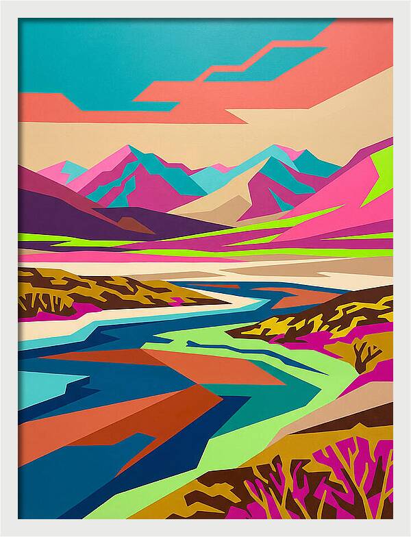 Tundra Landscape In Vibrant Colors