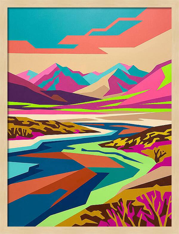 Tundra Landscape In Vibrant Colors