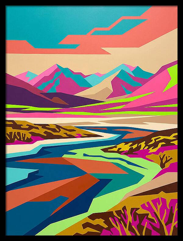 Tundra Landscape In Vibrant Colors