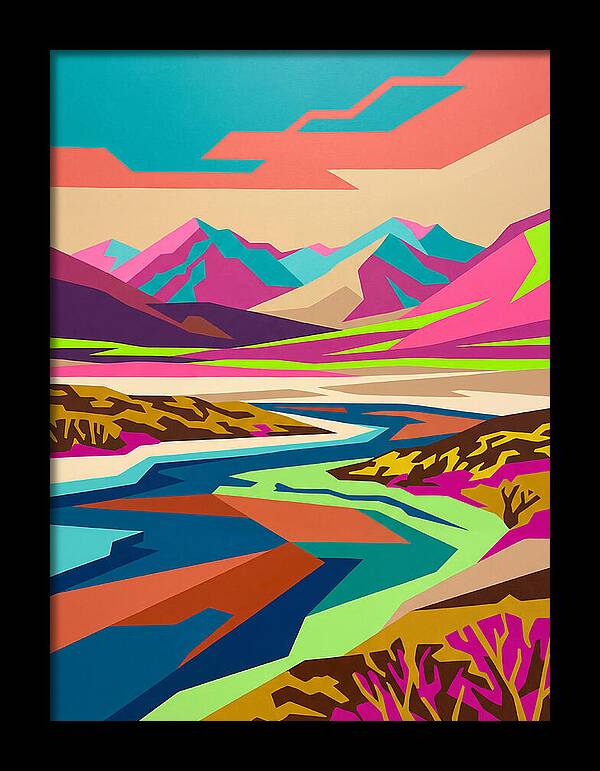 Tundra Landscape In Vibrant Colors