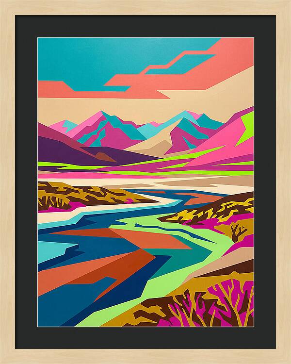 Tundra Landscape In Vibrant Colors