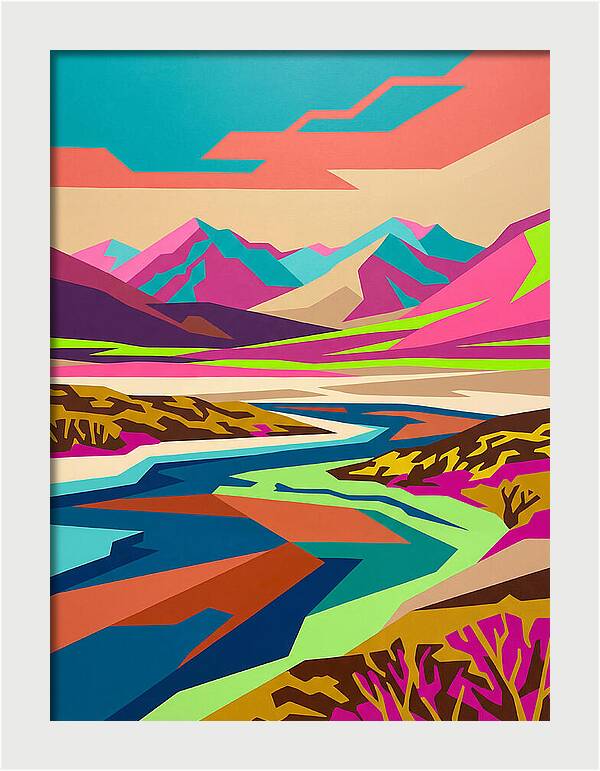Tundra Landscape In Vibrant Colors