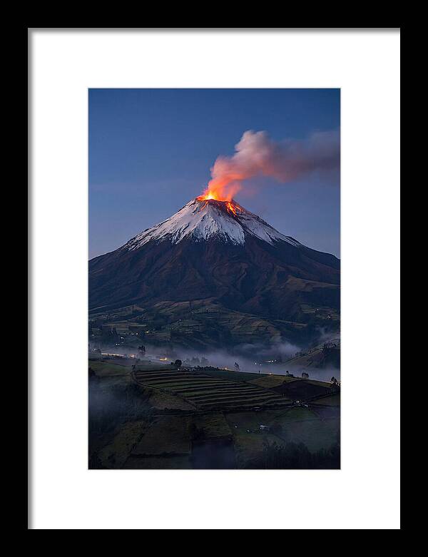 Tungurahua Volcano Eruption At Twilight