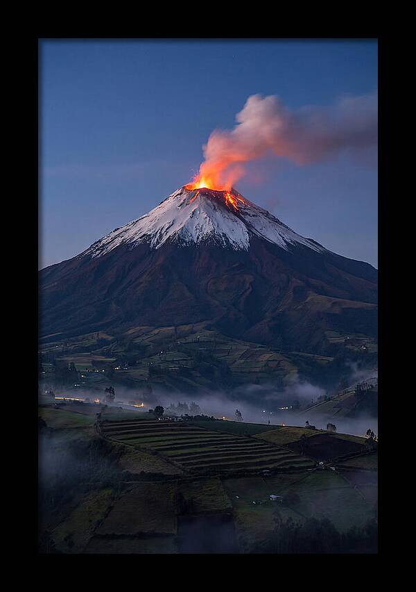 Tungurahua Volcano Eruption At Twilight