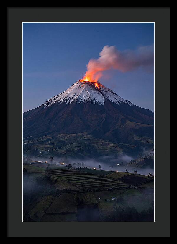 Tungurahua Volcano Eruption At Twilight