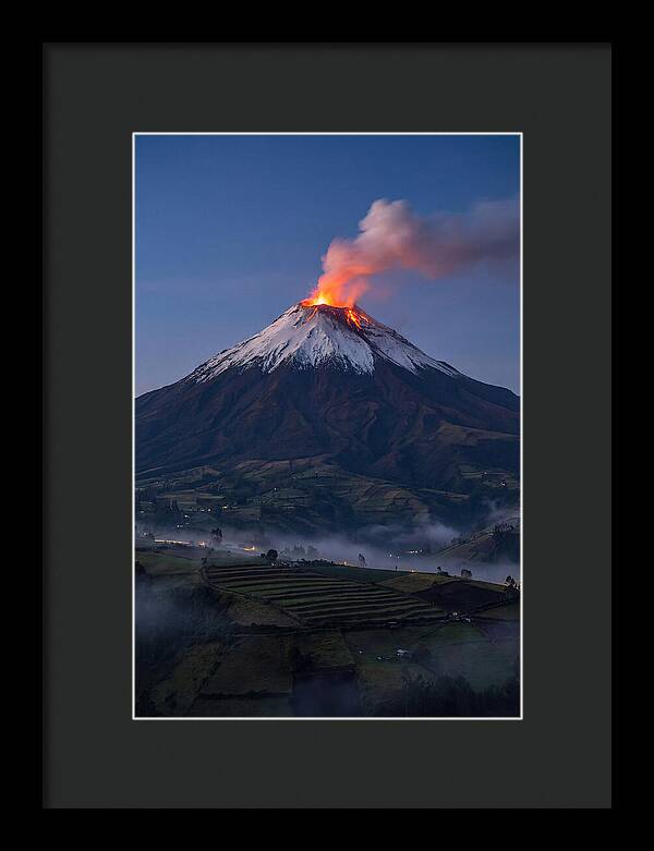 Tungurahua Volcano Eruption At Twilight