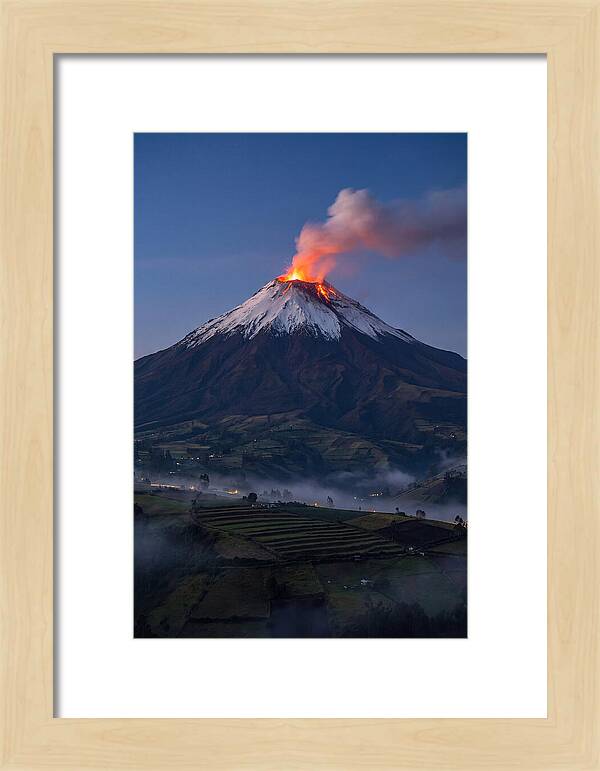 Tungurahua Volcano Eruption At Twilight