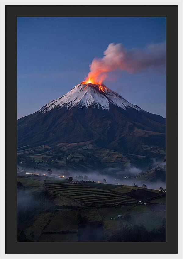 Tungurahua Volcano Eruption At Twilight