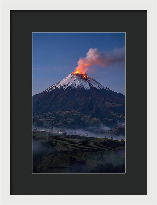 Tungurahua Volcano Eruption At Twilight