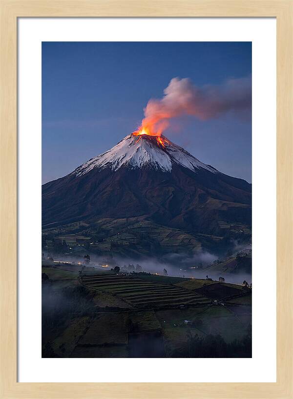 Tungurahua Volcano Eruption At Twilight