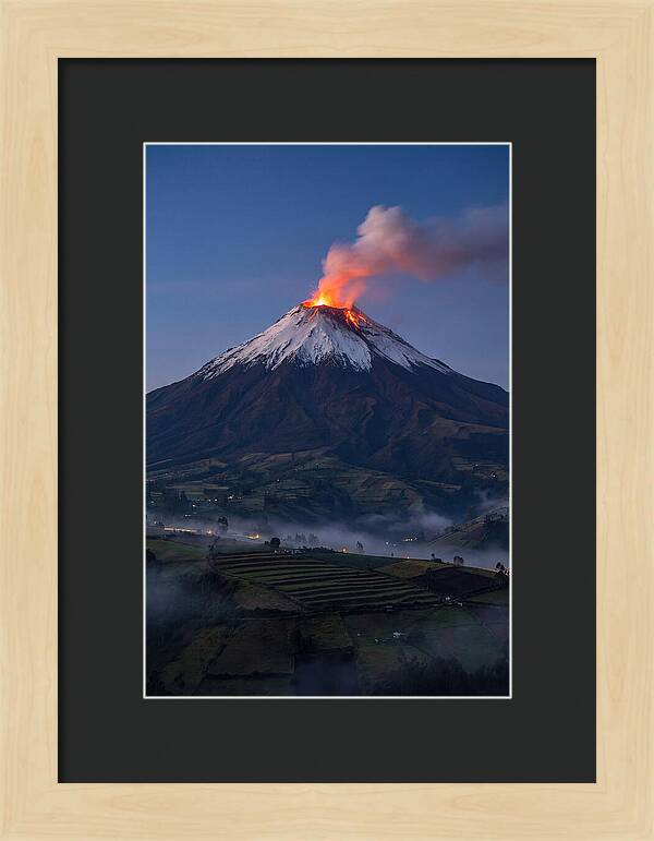 Tungurahua Volcano Eruption At Twilight