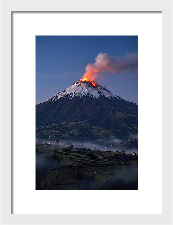 Tungurahua Volcano Eruption At Twilight