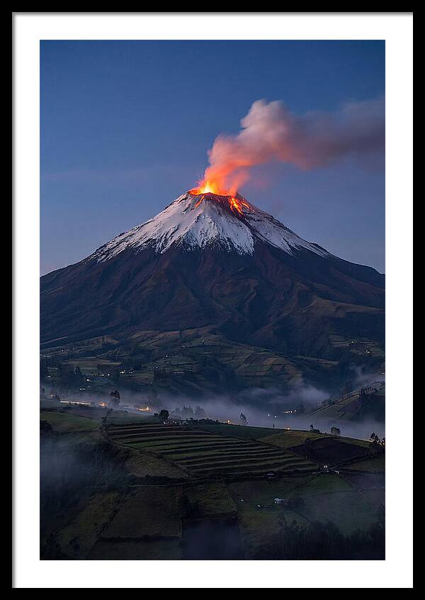Tungurahua Volcano Eruption At Twilight