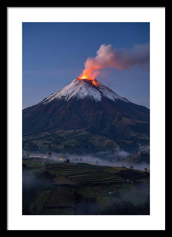 Tungurahua Volcano Eruption At Twilight