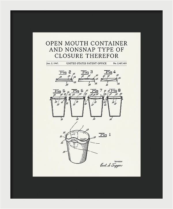 Tupperware Container And Lid Minimalist Patent Us2487400a