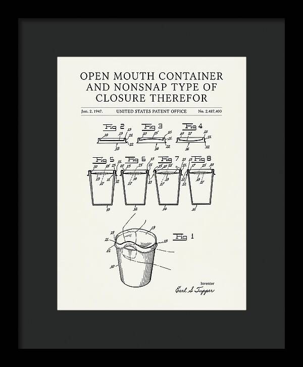 Tupperware Container And Lid Minimalist Patent Us2487400a