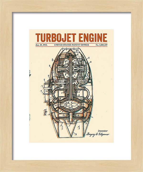 Turbojet Engine Retro Patent Us3009319