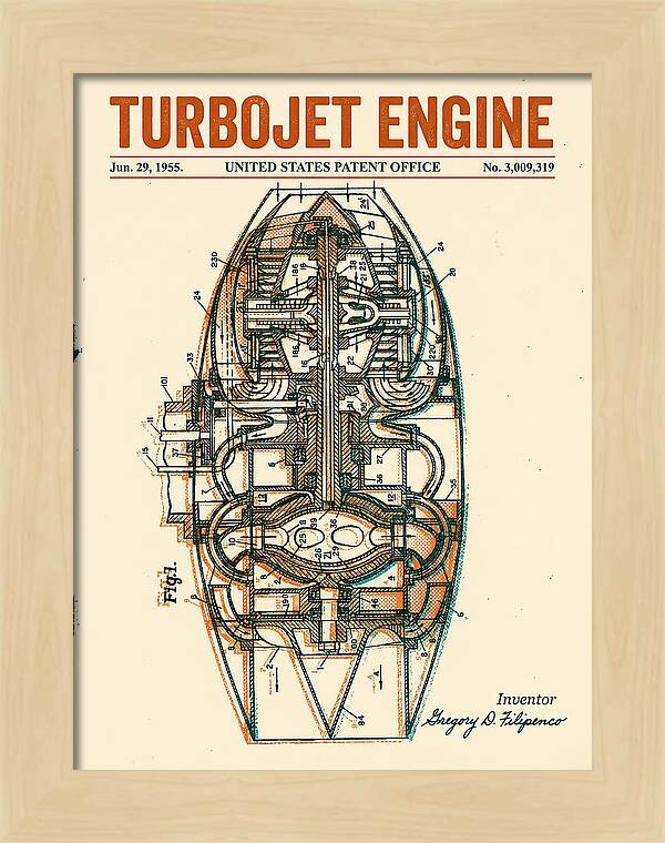 Turbojet Engine Retro Patent Us3009319