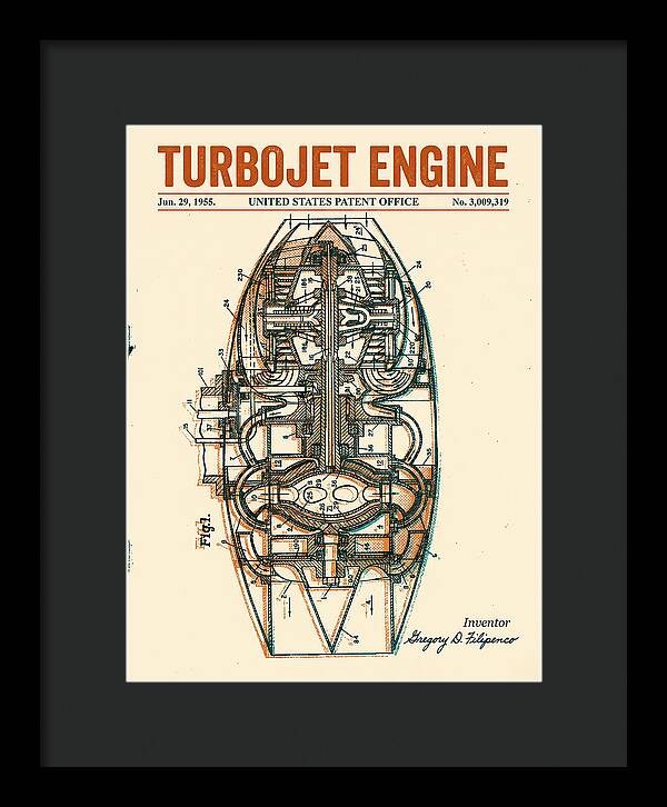Turbojet Engine Retro Patent Us3009319