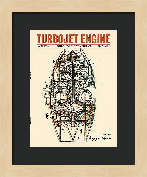 Turbojet Engine Retro Patent Us3009319