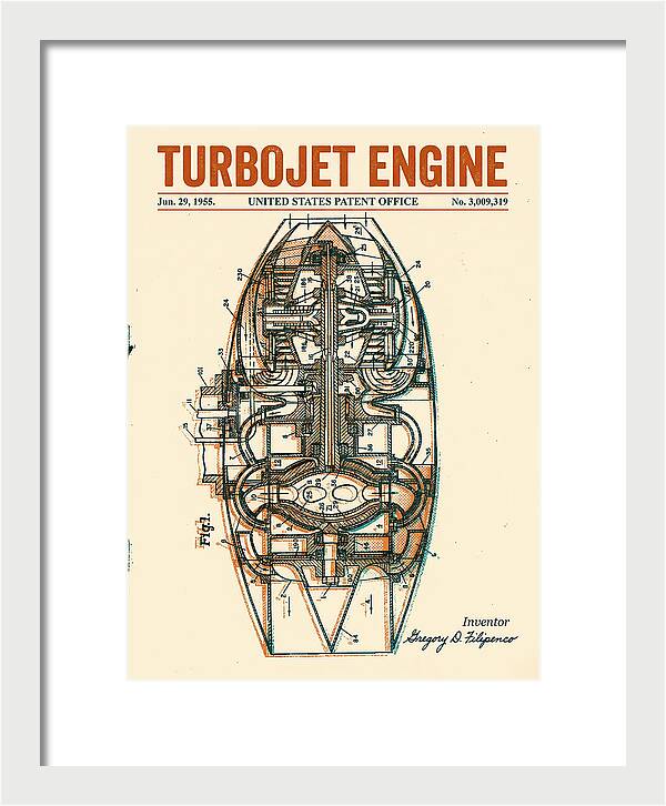 Turbojet Engine Retro Patent Us3009319